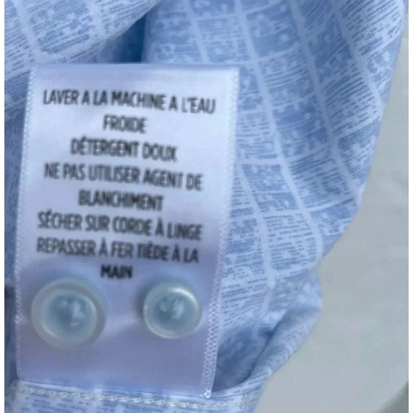 Robert Graham Mens Classic Fit Formal Printed Long Sleeve Shirt Blue  Sz Medium - Picture 8 of 13